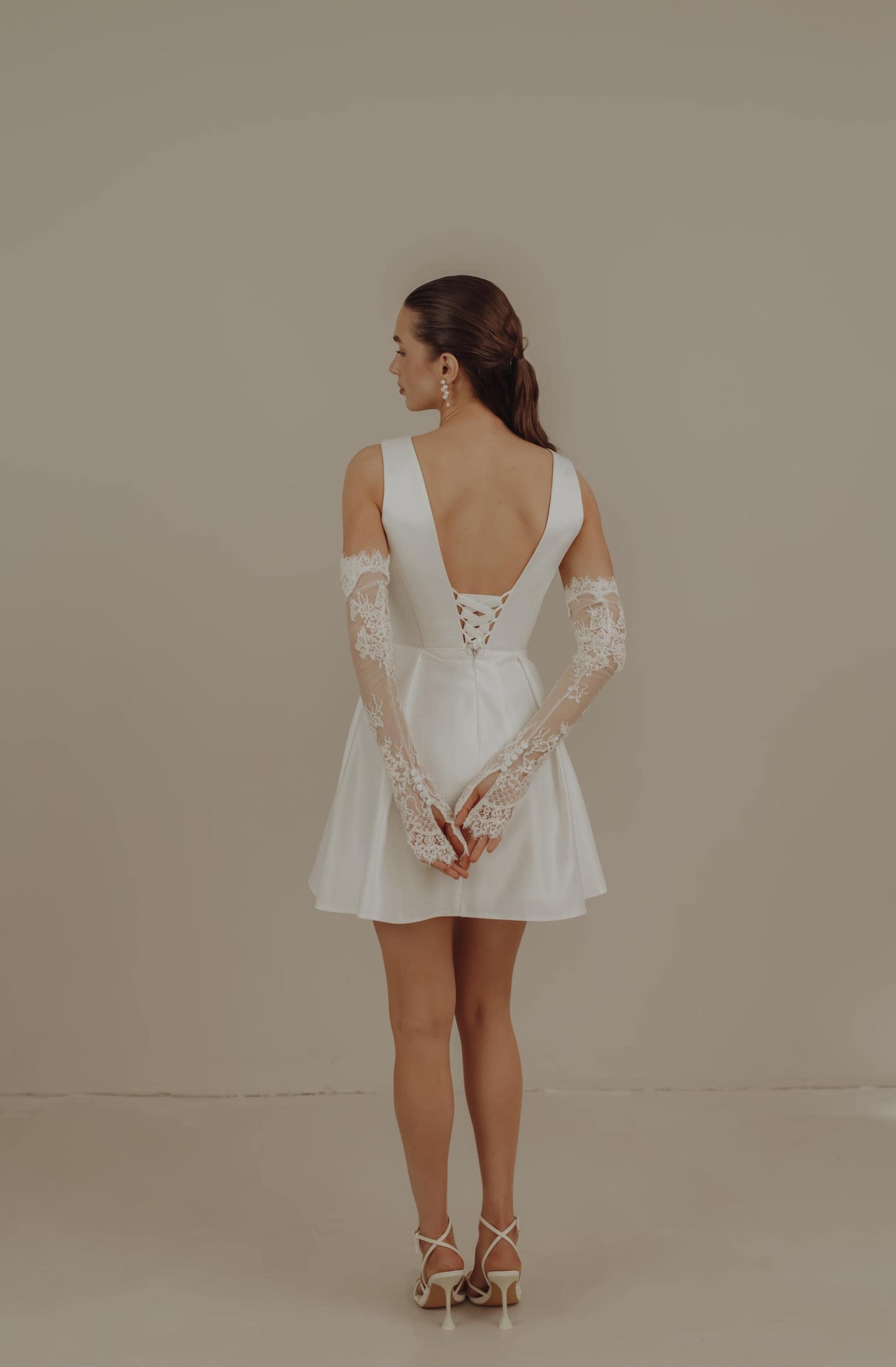 Lace Bridal Gloves: Beaded Wedding Sleeves, Vintage Style