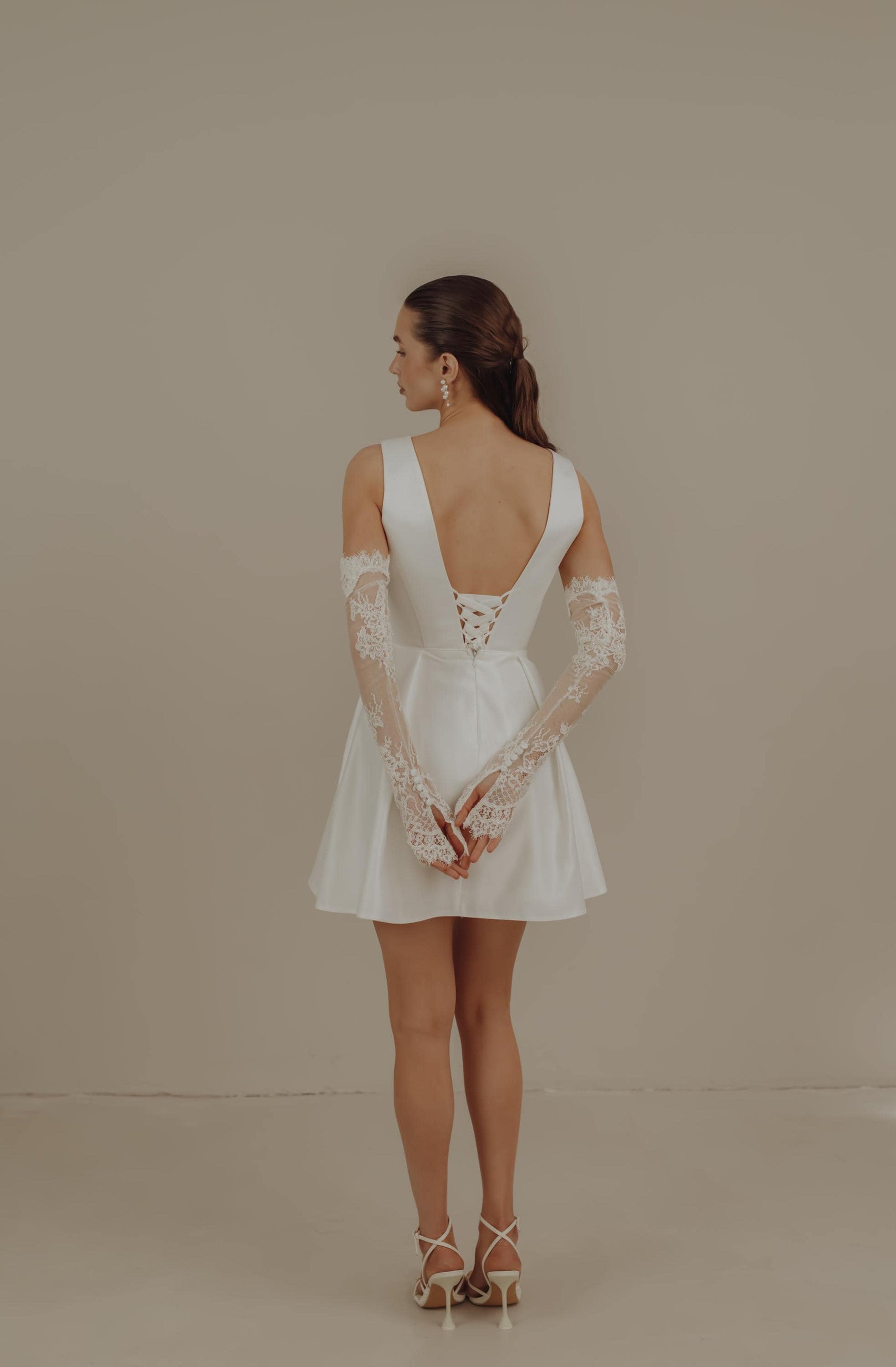 Lace Bridal Gloves: Beaded Wedding Sleeves, Vintage Style