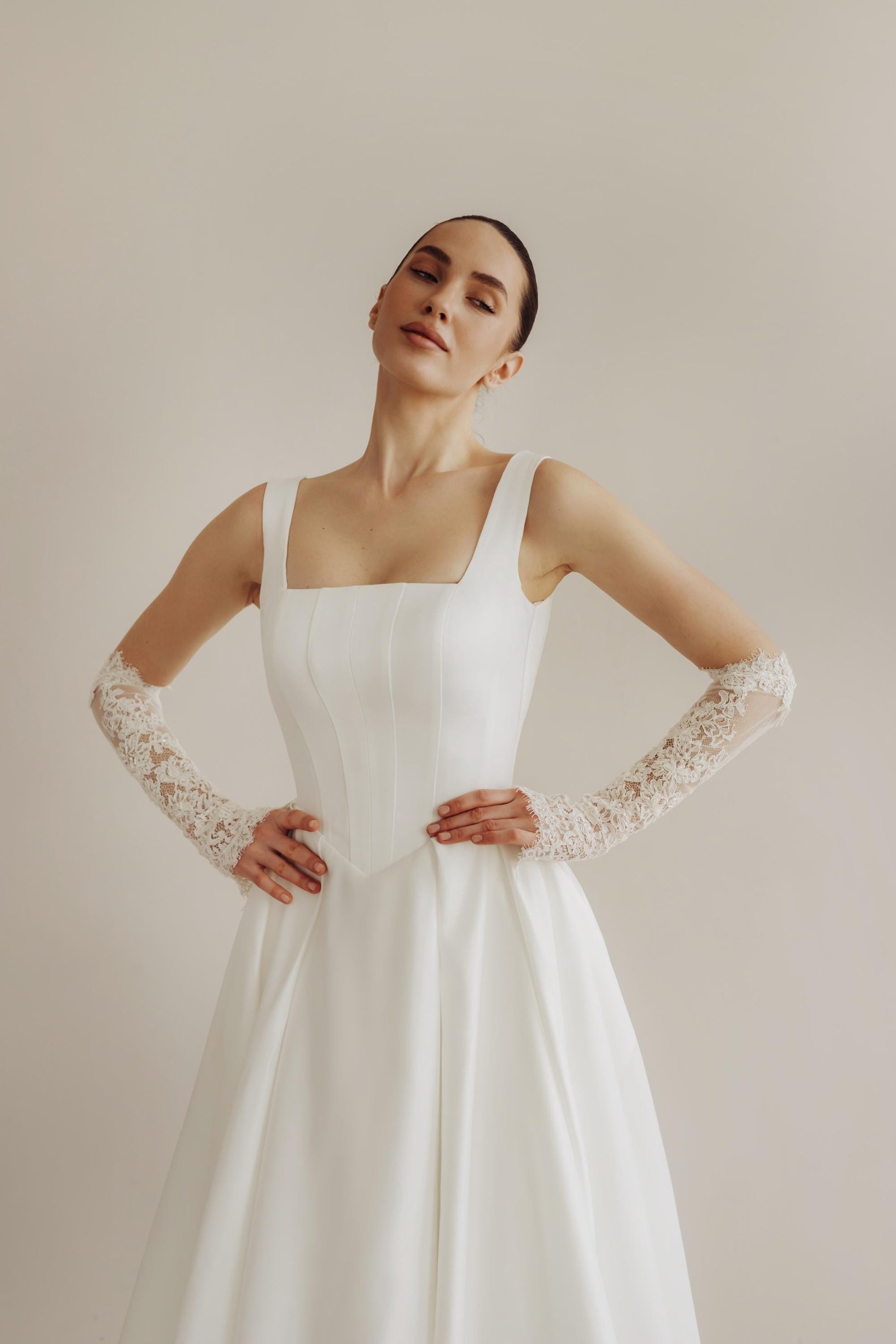Lace Bridal Gloves: Beaded Wedding Sleeves, Vintage Style