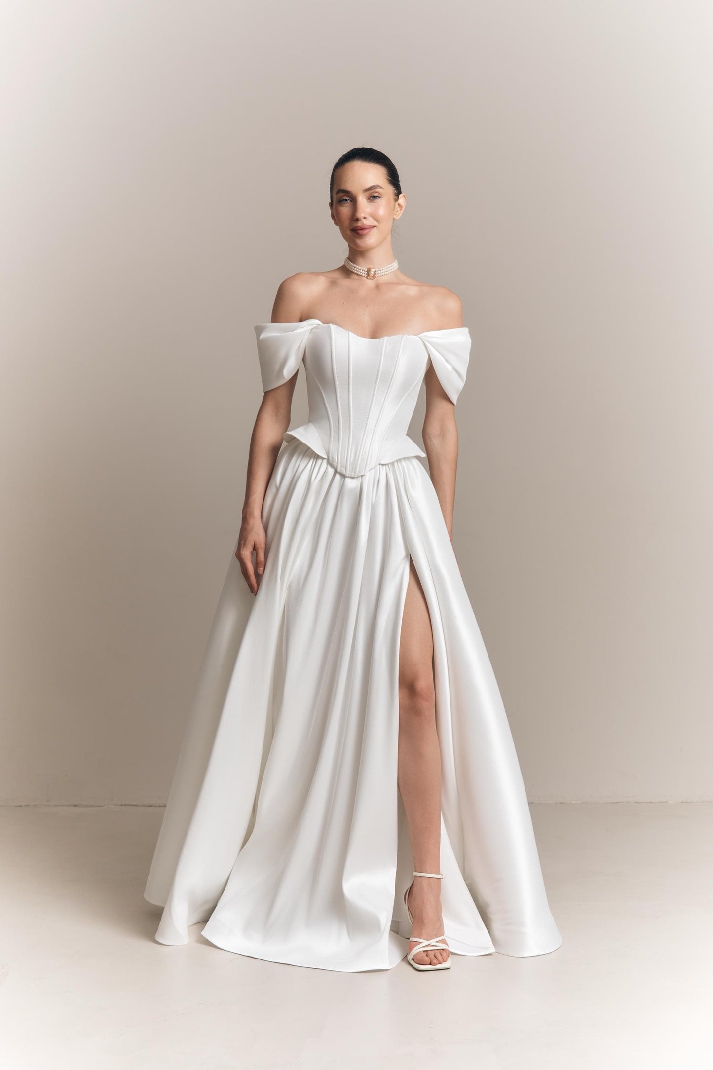 Mikado Wedding Separates: Basque Corset & A-Line Skirt