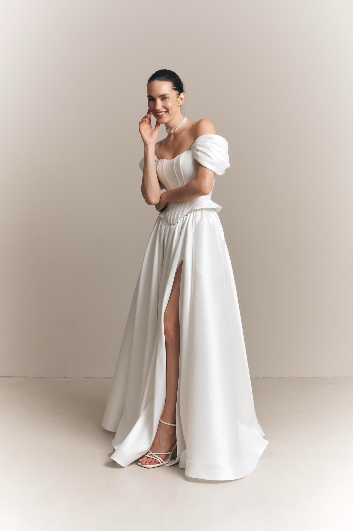 Mikado Wedding Separates: Basque Corset & A-Line Skirt