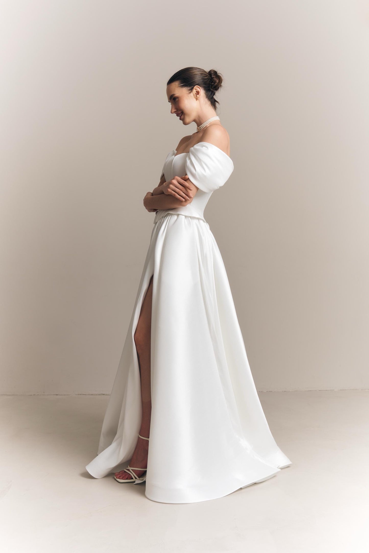 Mikado Wedding Separates: Basque Corset & A-Line Skirt
