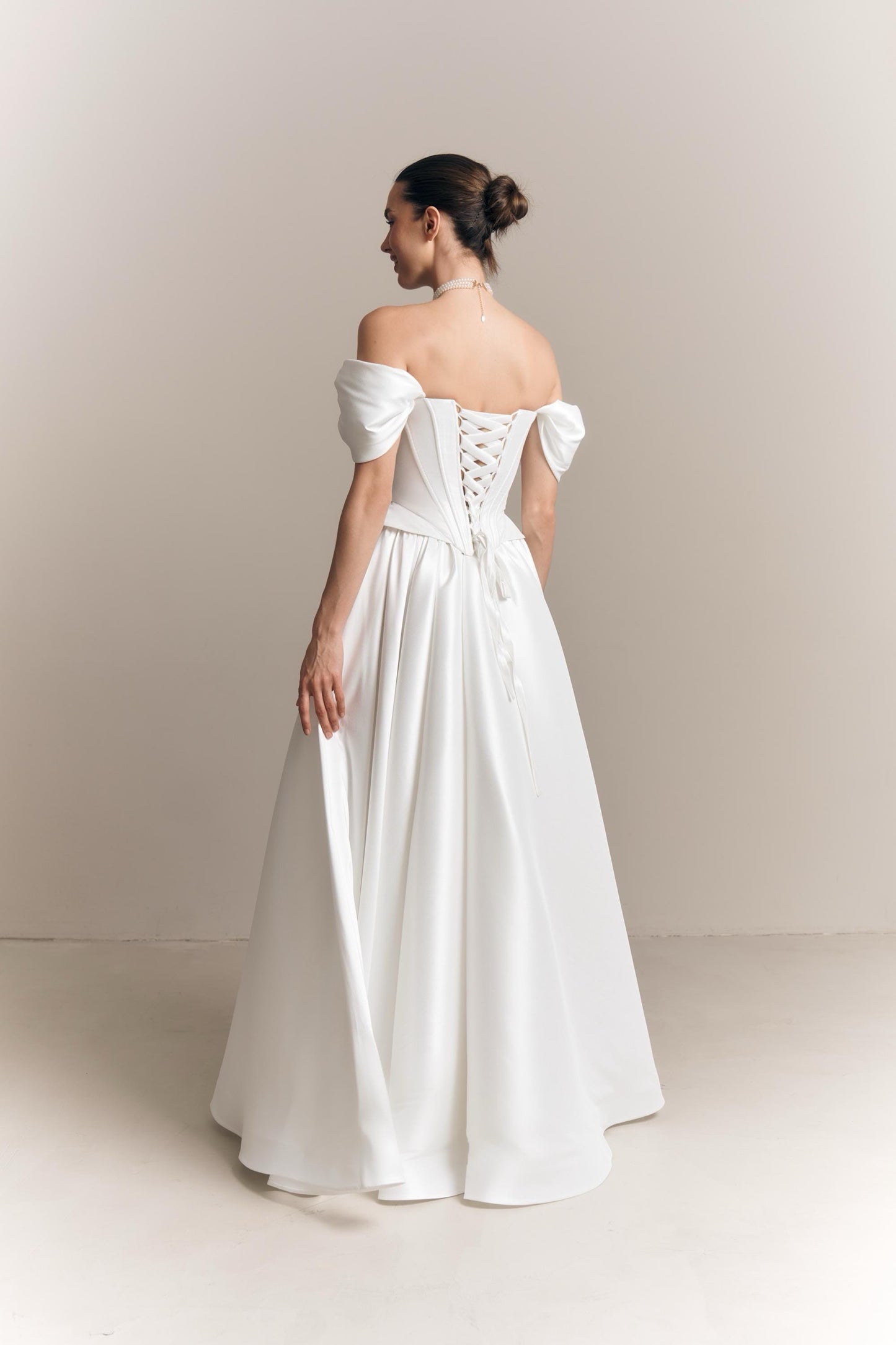 Mikado Wedding Separates: Basque Corset & A-Line Skirt