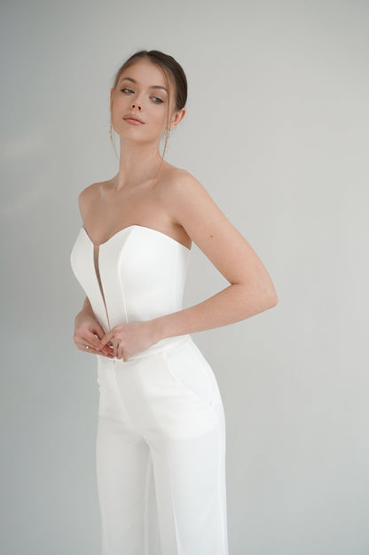 Satin Wedding Corset: Bridal Separates Top