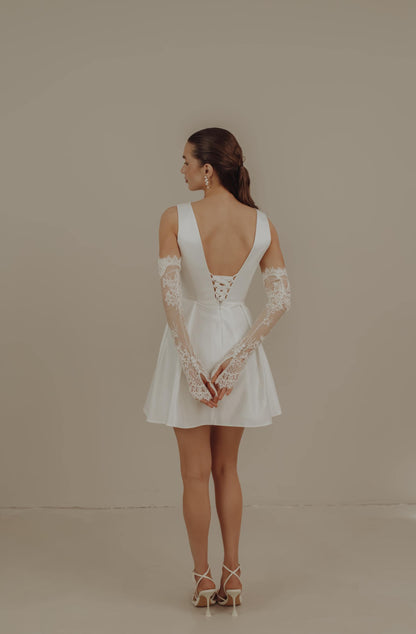 Lace Bridal Gloves: Beaded Wedding Sleeves, Vintage Style