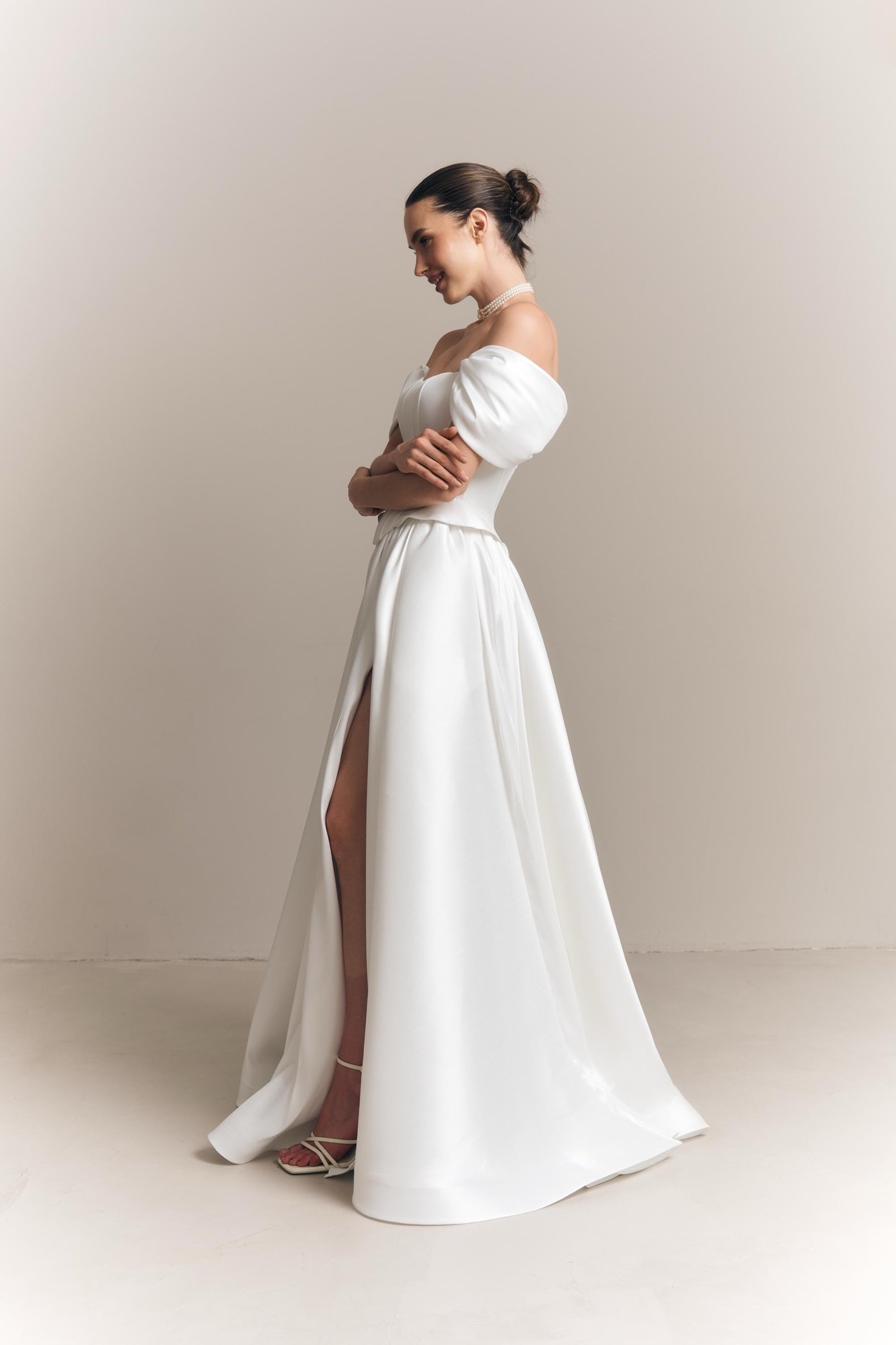 Mikado Wedding Separates: Basque Corset & A-Line Skirt